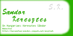 sandor keresztes business card