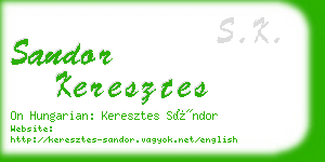 sandor keresztes business card